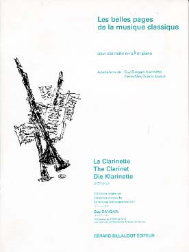 Illustration de Les BELLES PAGES de la musique classique (Dangain/Dubois) : Bach, Glück, Mozart, Boccherini, Martini, Mendelssohn, Bizet
