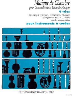 Illustration de Musique de chambre pour conservatoires : 4 Trios sur des airs populaires de Belgique, Suisse, Hongrie et France