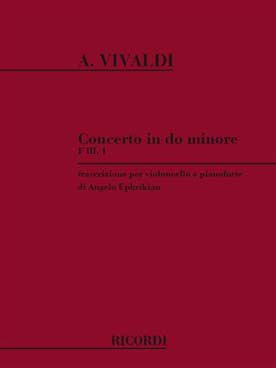 Illustration de Concerto F III/1 RV 401 en do m, réd. piano