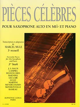 Illustration de PIÈCES CLASSIQUES CÉLÈBRES par Mule - Vol. 3 : Bach, Campra, Destouches, Haendel, Leclair, Lully, Martini, Rameau Mendelssohn, Mondonville