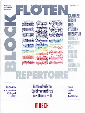 Illustration de Mittelalterliche Spielmannstänze aus Italien (flûte et percussion ad lib.) - Vol. 2