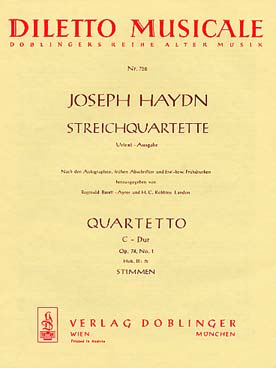 Illustration de Quatuor op. 74/1 Hob. III:72 en do M