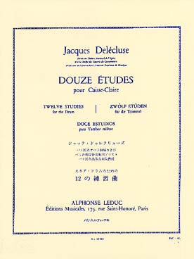 Illustration de 12 Études pour caisse claire