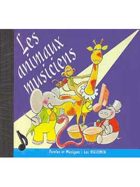 Illustration de Chansons enfantines : CD avec chant + accompagnement et accompagnement seul - Les animaux musiciens, 10 chansons