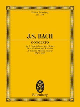 Illustration de Concerto pour 4 clavecins en la m (d'après le Concerto pour 4 violons op. 3/10 de Vivaldi)