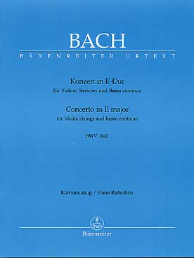 Illustration de Concerto BWV 1042 en mi M - éd. Bärenreiter