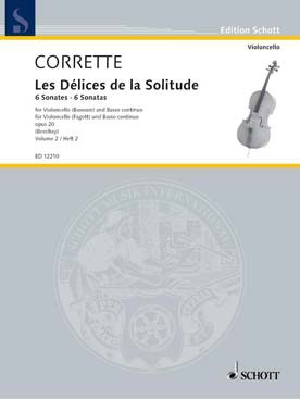 Illustration de Les Délices de la solitude, 6 sonates pour violoncelle ou basson et bc - Vol. 2 (4,5 et 6)