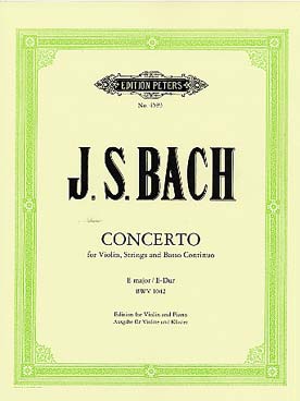 Illustration de Concerto BWV 1042 en mi M - éd. Peters