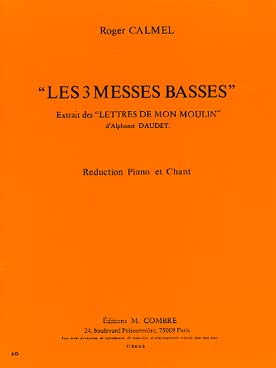 Illustration de Les 3 Messes basses pour chœur d'enfants, baryton solo, flûte, clarinette, basson, percussion - Réduction chant et piano