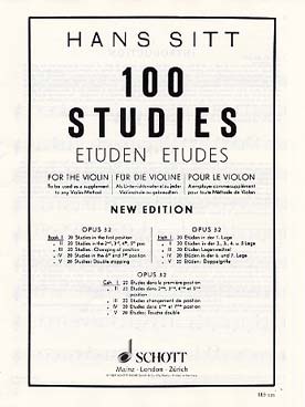 Illustration de Études op. 32 (éd. Schott) - Vol. 1 : 20 études en 1re position