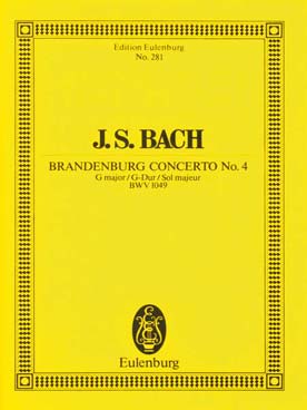 Illustration de Concerto brandebourgeois N° 4 BWV 1049 en sol M