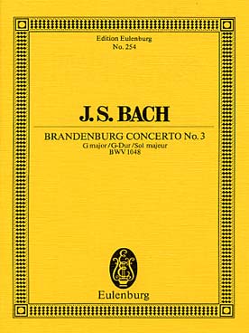 Illustration de Concerto brandebourgeois N° 3 BWV 1048 en sol M