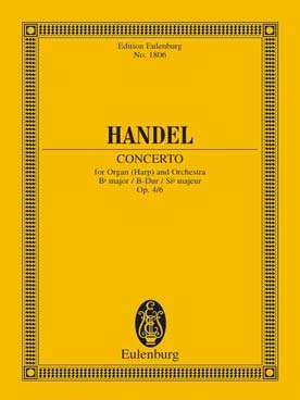 Illustration de Concerto pour orgue et harpe op. 4/6 en si b M