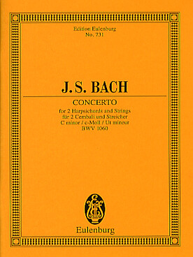 Illustration de Concerto BWV 1060 en do m pour 2  clavecins (d'après le Concerto pour 2 violons ou hautbois et violon)