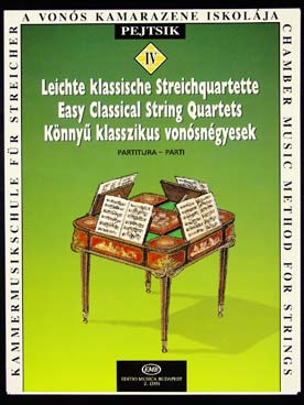Illustration de Méthode de musique de chambre - Vol. 4 : musique classique pour quatuor à cordes (C + P)