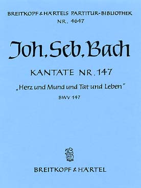 Illustration de Herz und Mund und Tat und Leben (Jésus que ma joie demeure cantate BWV 147)