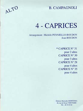 Illustration de 4 Caprices op. 22 - Caprice N° 31 pour 2 altos