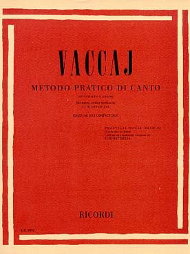 Illustration de Méthode pratique de chant italien - éd. Ricordi voix grave avec CD d'accompagnement