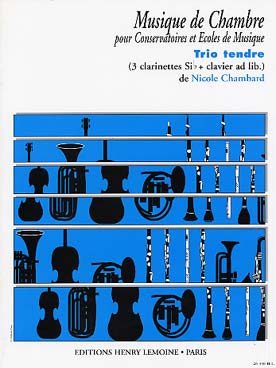 Illustration de Trio tendre pour 3 clarinettes si b et clavier ad lib. (C + P)