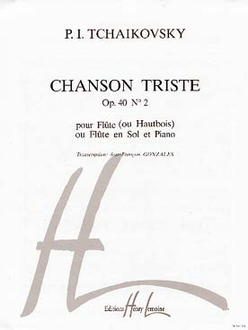Illustration de Chanson triste op. 40/2 pour flûte ou hautbois (tr. Gonzales)