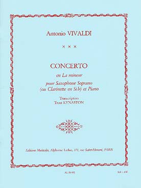 Illustration de Concerto en la m (saxo ténor ou soprano)