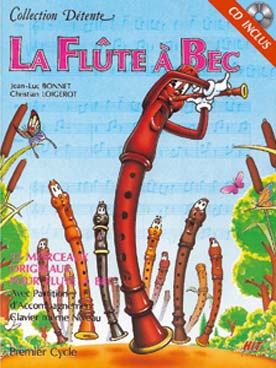 Illustration flute a bec (la) detente + cd