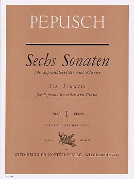 Illustration de 6 Sonates (flûte à bec soprano) - Vol. 1