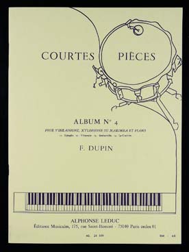 Illustration de Courtes pièces - Album N° 4 : vibraphone, xylophone ou marimba et piano