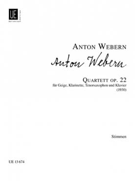 Illustration de Quatuor op. 22 pour violon, clarinette, sax ténor et piano (C + P)