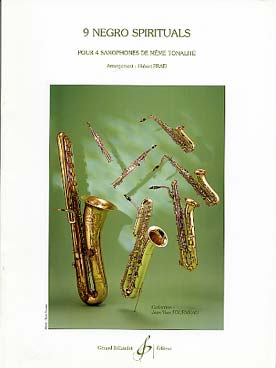 Illustration de 9 NEGRO SPIRITUALS pour 4 saxophones de même tonalité (arr. Prati)