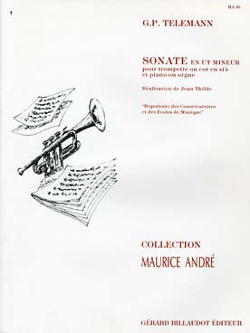 Illustration de Sonate en ut m pour trompette ou cor et piano (arr. Thilde)