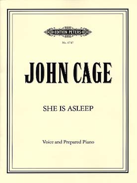 Illustration de She is asleep pour voix et piano préparé