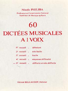 Illustration de 60 Dictées musicales à 1 voix - Vol. 5 