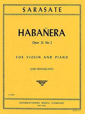 Illustration de Habanera op. 21 N° 2 (Francescatti)