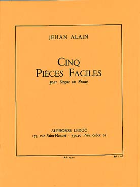 Illustration de 5 Pièces faciles pour orgue ou piano