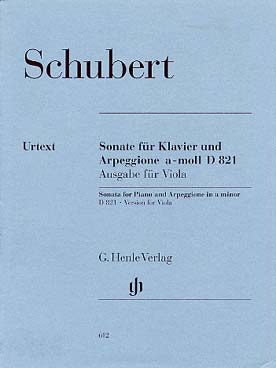 Illustration de Sonate arpeggione D 821 en la m (tr. J. Weber pour alto)