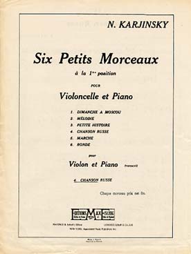 Illustration karjinsky petits morceaux n° 4 : chanson