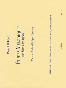 Illustration de Études mélodiques pour flûte à bec soprano - Vol. 1 : 20 études (Débutant)