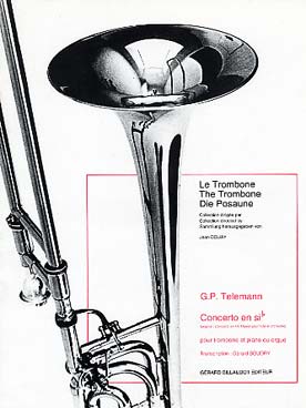 Illustration de Concerto en si b M (Boudry) pour trombone et piano ou orgue    