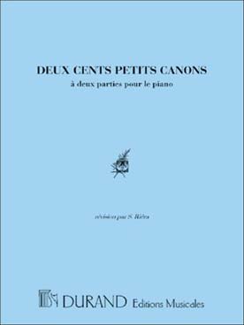 Illustration de 200 Petits Canons à 2 voix op. 14 - éd. Durand
