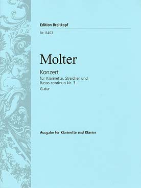 Illustration de Concerto N° 3 en sol M pour clarinette  orchestre, réduction piano Becker/Obst Clarinette en ré et en la