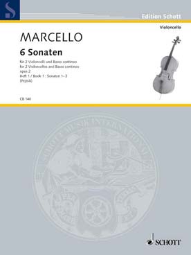 Illustration de 6 Sonates op. 2 pour 2 violoncelles et  basse continue - Vol. 1 : N° 1-3