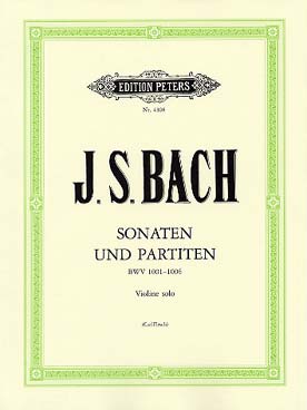 Illustration de 6 Sonates et Partitas BWV 1001 à 1006 - éd. Peters, rév. Flesch