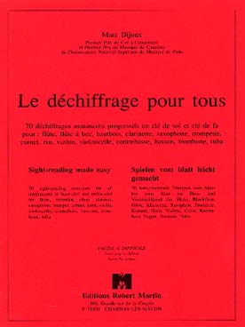 Illustration de Le Déchiffrage pour tous : 70  déchiffrages manuscrits progressifs