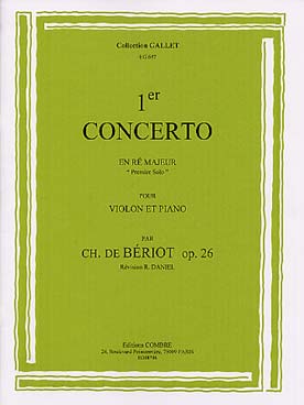 Illustration de 1er Solo du Concerto N° 1 op. 16 en ré M - éd. Combre (Daniel)