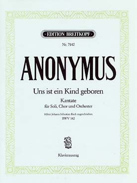 Illustration de Cantate N° 142  "Uns ist ein Kind  geboren"