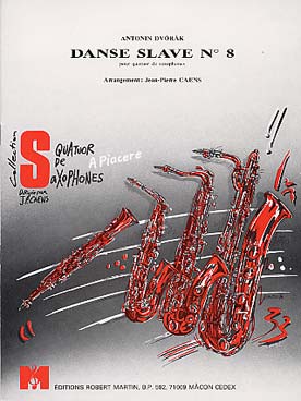 Illustration de Danse slave N° 8, tr. Caens pour quatuor de saxophones