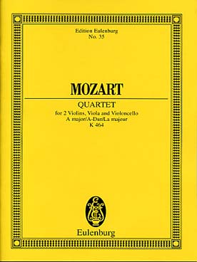 Illustration de Quatuor à cordes "Pauken" KV 464 en la M