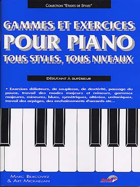 Illustration de Gammes et exercices pour piano tous styles, tous niveaux