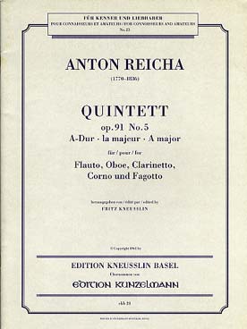 Illustration de Quintette op. 91 N° 5 en la M    